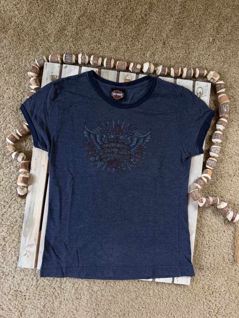 Harley Davidson Ringer Live to Ride Short Sleeve T Shirt